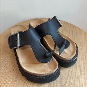 Acne Studios Black Leather Sandals